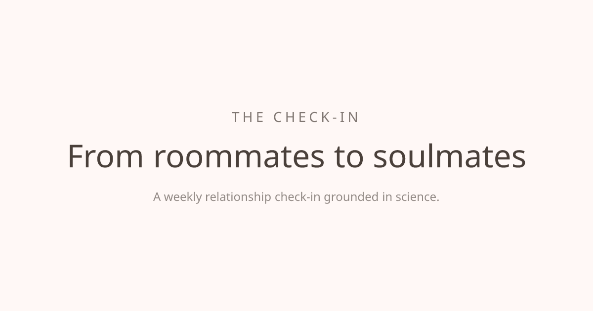 Weekly relationship check-in app for couples | the check-in